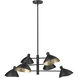 Warhol 6 Light 34.5 inch Matte Black Chandelier Ceiling Light